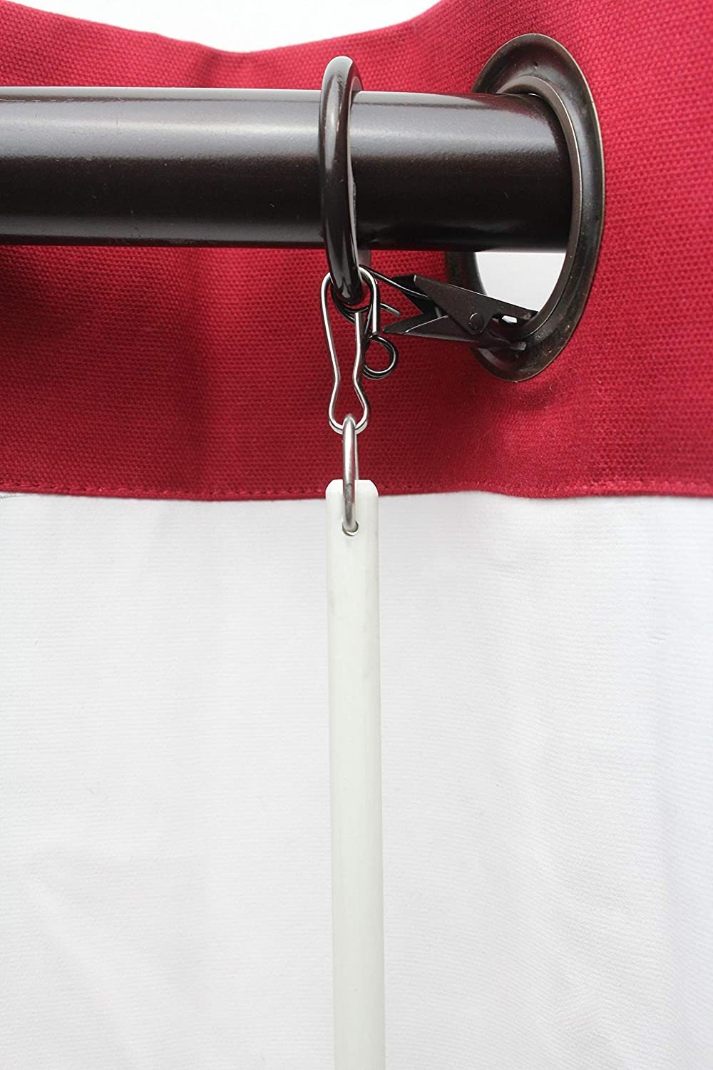 White Fiberglass Curtain Pull Wand Grommet Ring Gold Etsy