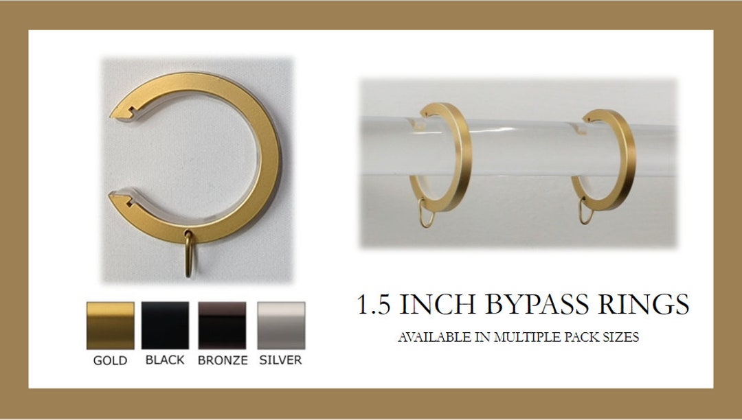 1.5 Inch Diameter - Acrylic Rod Set With Bypass Brackets and Rings
