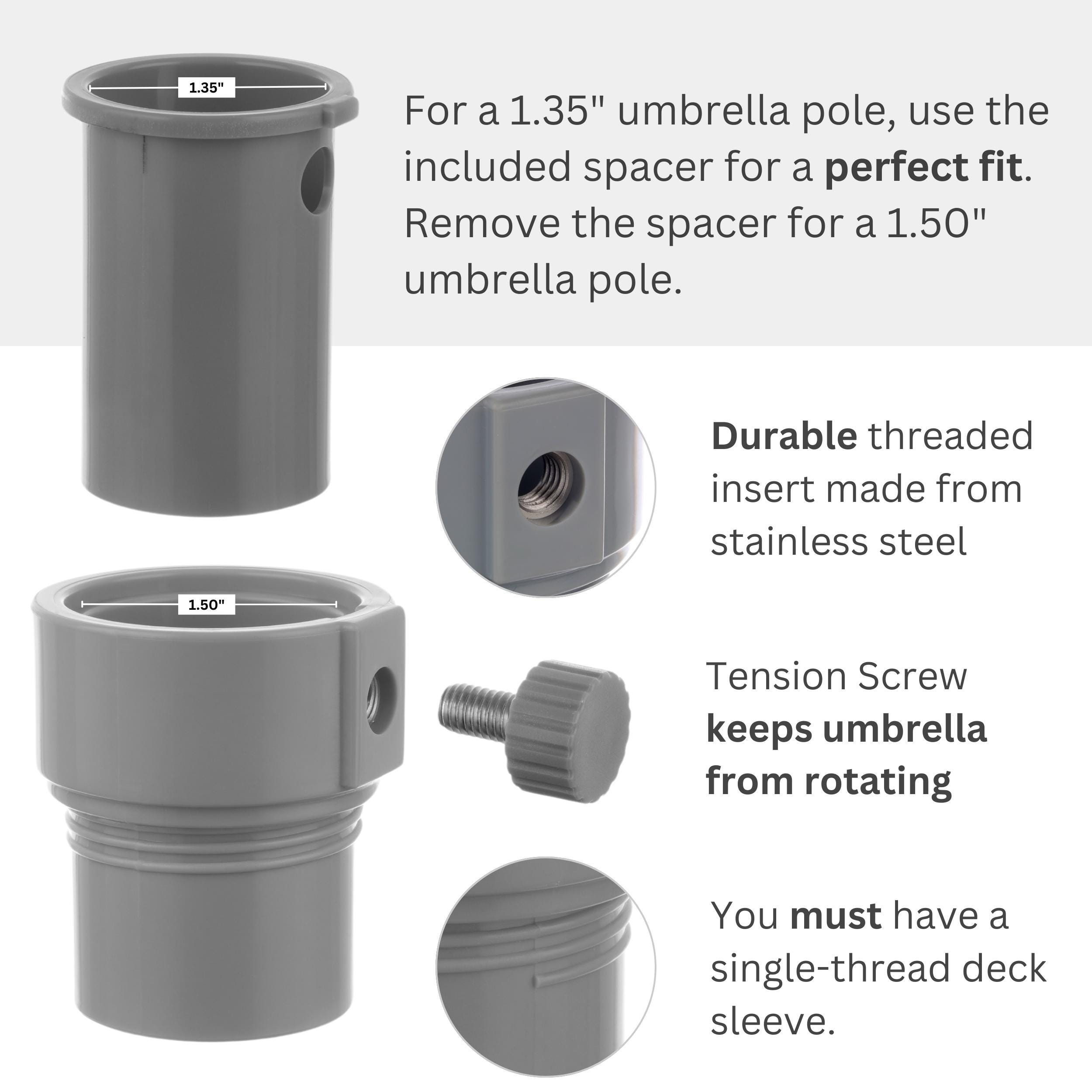 Pool Umbrella Sleeve Stabilizer Adapter for Baja Pool Decks - Etsy