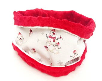 Snood ou tour de cou hiver tout doux pour enfant 3-6 ans en jersey et minky