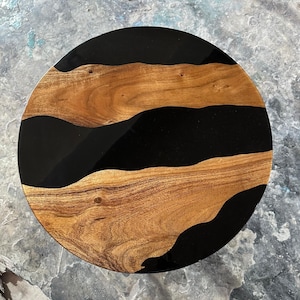 Custom Round Epoxy Dining Table, Round Epoxy Coffee Table, Round Black Epoxy Table, Round Epoxy Resin Table, Coffee Table, Dining