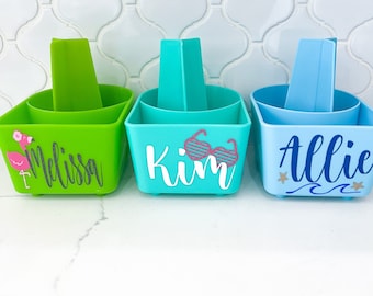 Personalized Beach Cup Holders, Beach cup spikes, Girls Trip, Family Beach Day, Beach Bachelorette, Beach Vacation, stocking stuffer, travel