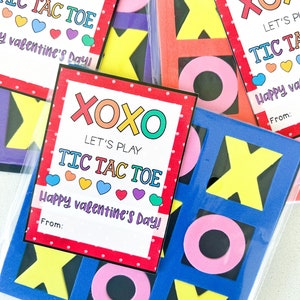 Valentijn Tic Tac Toe Gift, Preschool Gift, Kleuterschool Cadeau, Valentine Exchange, Class Party, Non Candy Valentine, Spel