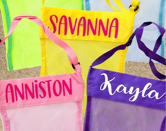 Beach Gift, Personalized Seashell Bags, Kids Beach Vacation, Gifts, cruise gift, Shell Bags for Kids, Summer, Royal Caribbean, Disney, Cabin