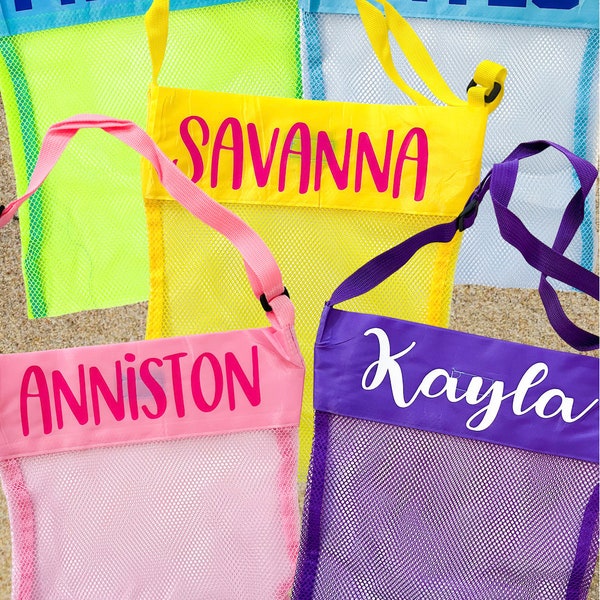 Beach Gift, Personalized Seashell Bags, Kids Beach Vacation, Gifts, cruise gift, Shell Bags for Kids, Summer, Royal Caribbean, Disney, Cabin