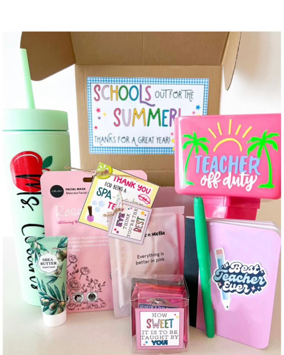 Personalized Teacher Appreciation Gift Box: Spa, Beach, Summer Treat ...