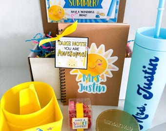 Personalized Teacher Gift Box, Summer Break Care Package