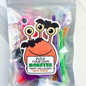 Assembled Build Your Own Monster Kit, Class Party Favor DIY Kids Halloween  Craft Kit, kindergarten, preschool, Halloween centers
