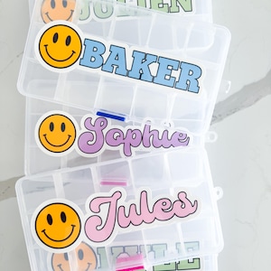 Personalized Candy Party Favor, Birthday gift, Smiley Face, Travel Snack Box, thank you gift, teacher gift, Groovy, Sports Gift, Candy Gram