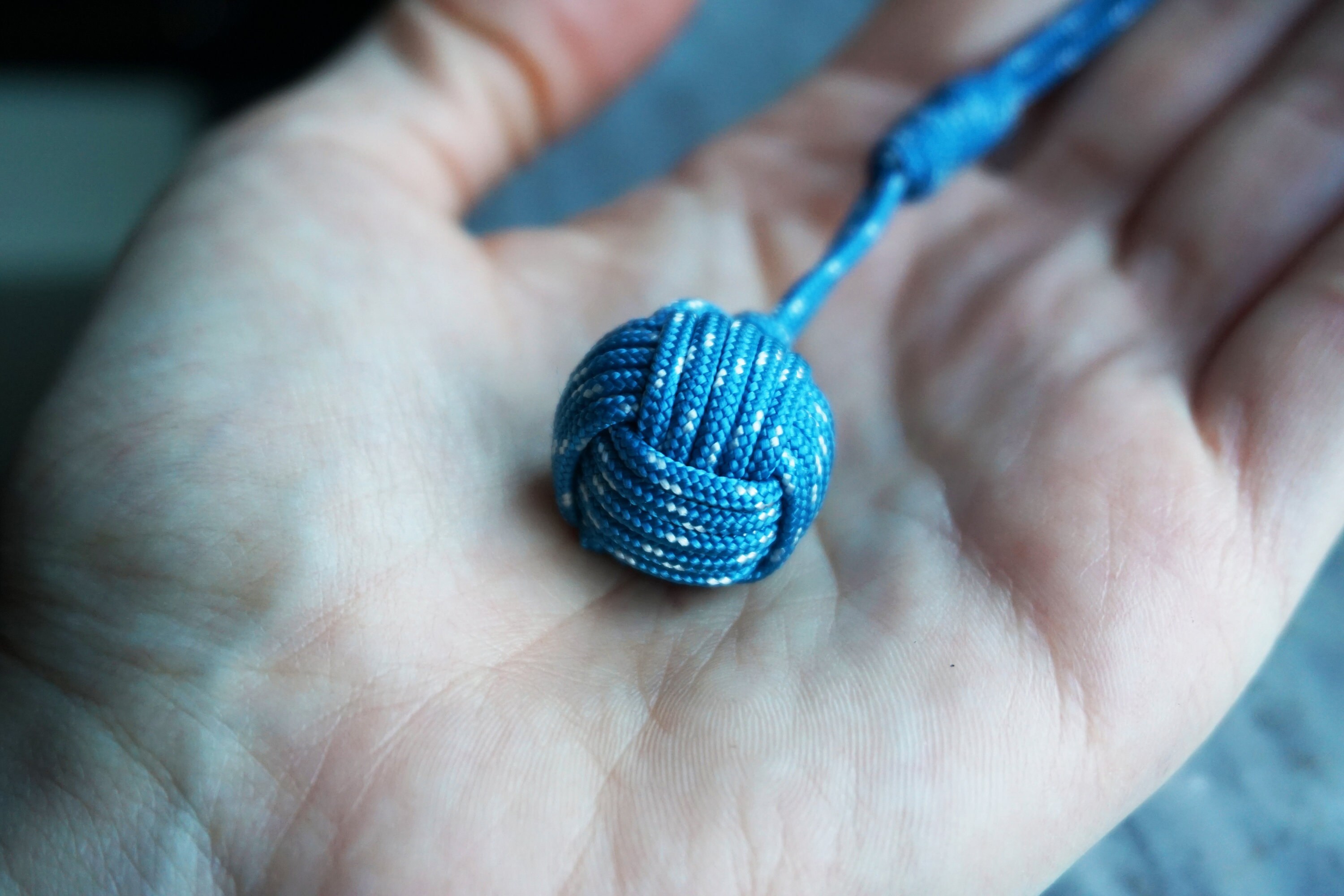 Monkey Fist Keychain Paracord Cotton Cord Nautical knot Etsy