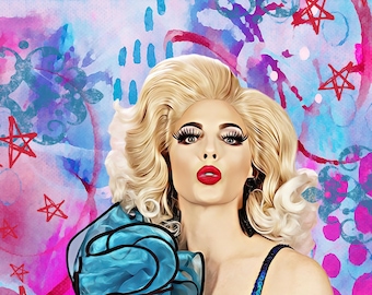 Alyssa Edwards  fine art print -  pop art -  Alyssa drag queen modern portrait - drag queen - fine art portrait