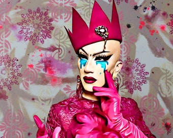 Sasha Velour fine art print - Drag queen art - Sasha drag queen portrait
