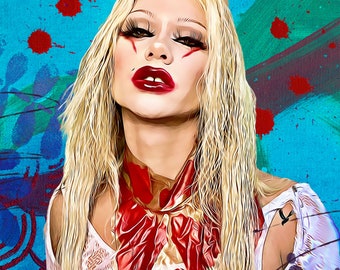 Bimini Bon Boulash fine art print - Drag queen art - Bimini drag queen portrait