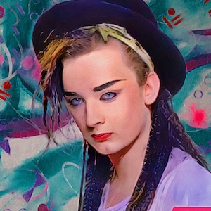 Boy George fine art print 80's pop art Culture Club fine art print image 1