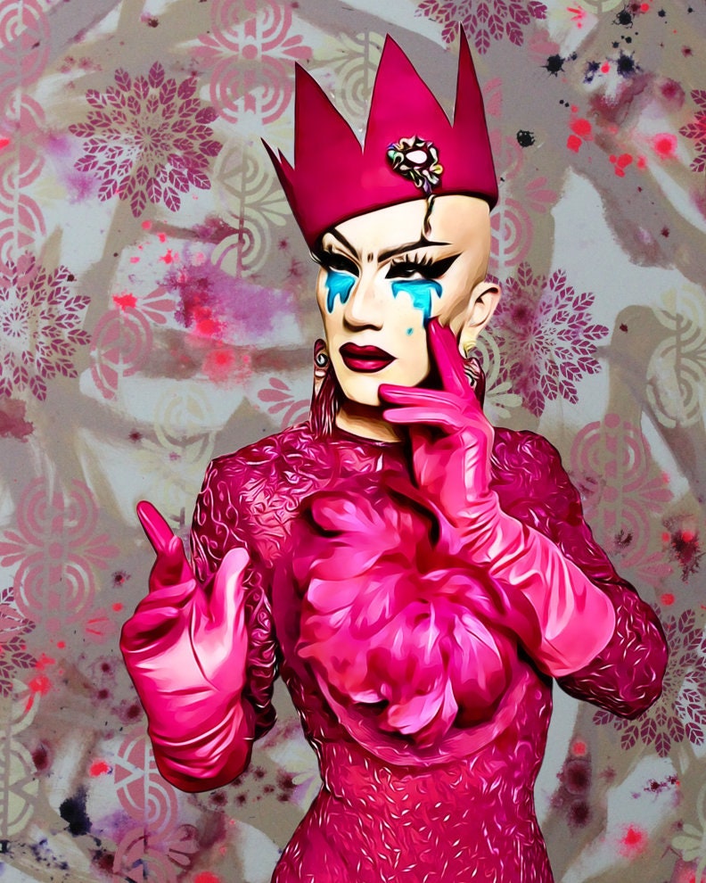 Sasha Velour Fine Art Print Drag Queen Art Sasha Drag Etsy Norway