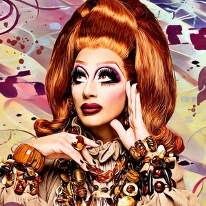 Stampa d'arte Bianca Del Rio - Arte drag queen - Ritratto della drag queen Bianca Del Rio