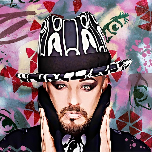 Boy George fine art print - Culture Club - Pop art des années 80 - Boy George moderne - Boy George actuel -