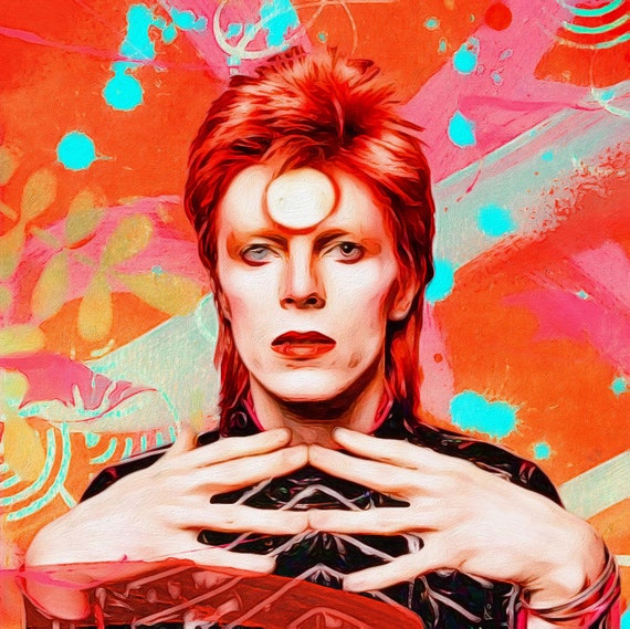 David Bowie Fine Art Print - 80's Pop Art - Bowie Portrait