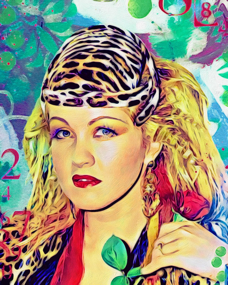 Cyndi Lauper Fine Art Print 80's Pop Art Cyndi Lauper Portrait Fine Art