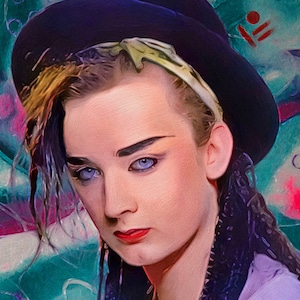 Boy George fine art print 80's pop art Culture Club fine art print image 2