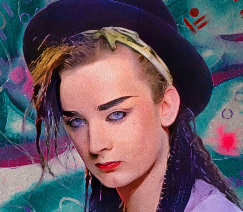 Boy George fine art print 80's pop art Culture Club fine art print image 2