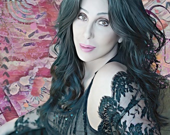 Cher fine art print -  music pop art - Cher portrait - fine art portrait
