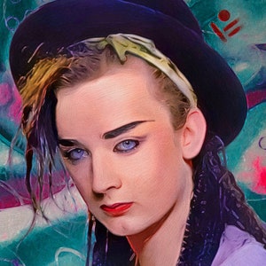 Boy George fine art print 80's pop art Culture Club fine art print image 3