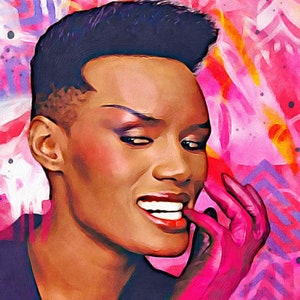Grace Jones fine art print - 80&#39;s pop art -  Grace Jones portrait