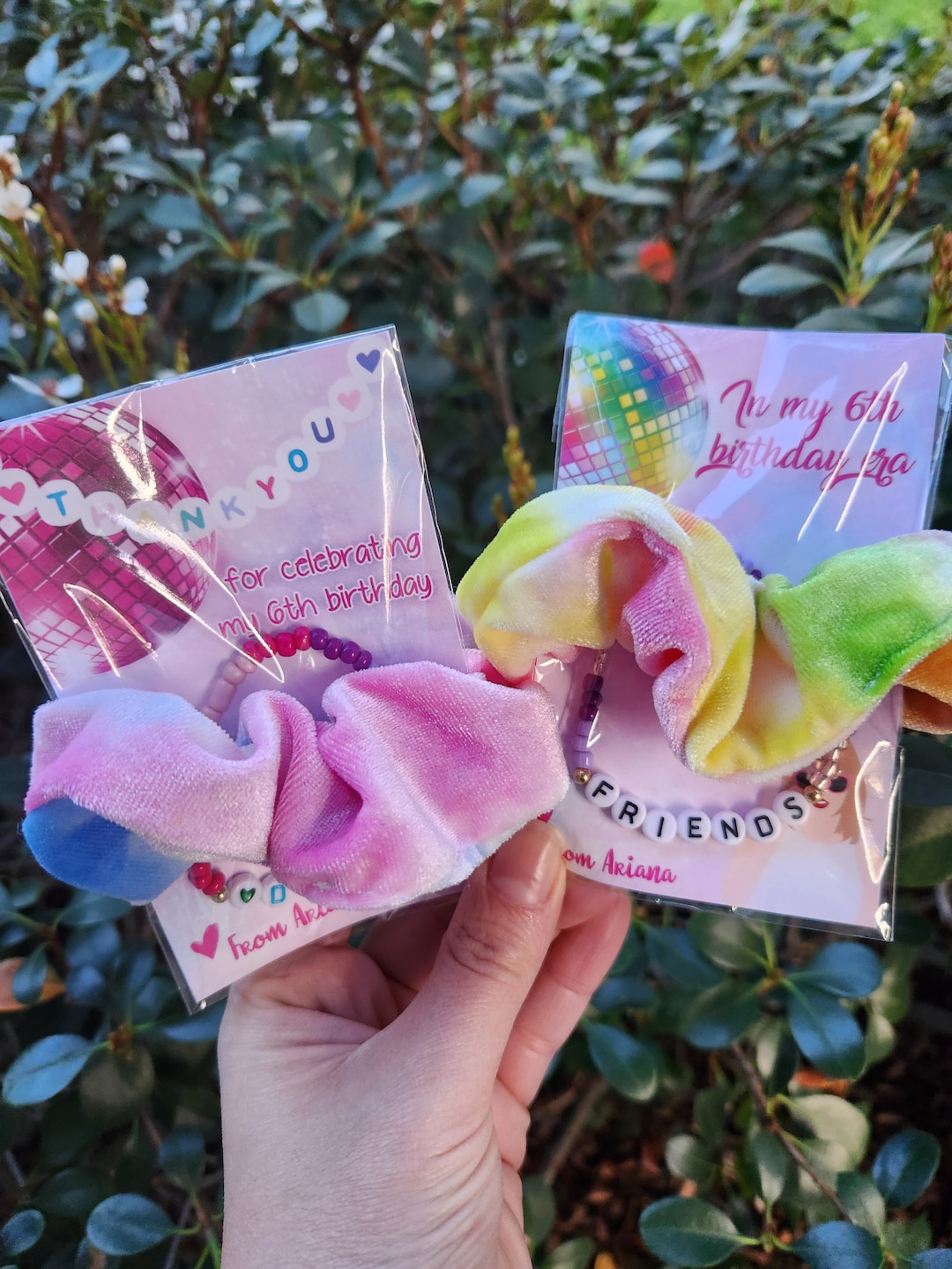 Taylor Swift Party, Friendship Bracelet Scrunchy Party Favours