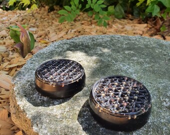 2xOrgon Orgonite mini Tower Buster, Black Sun, protection EMF, GÉNÉRATEUR DE CHAMP