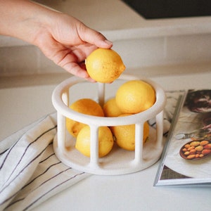 Ceramic Textured Basket, Decorative Basket, Fruit Basket, Ceramic Bowl, Decorative Bowl, Clay Basket