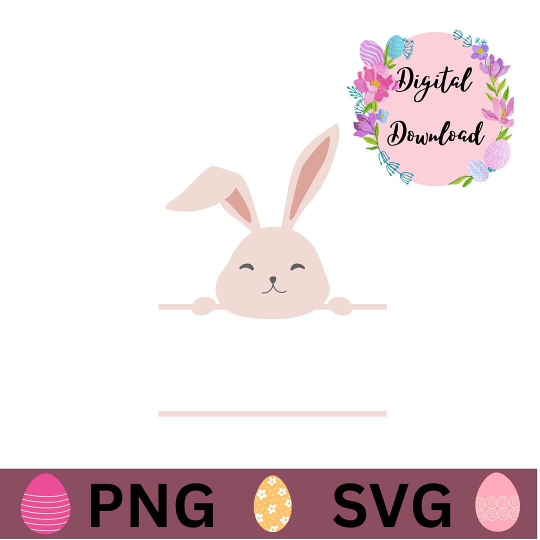 Easter Monogram SVG Easter Name SVG Easter SVG Digital Etsy