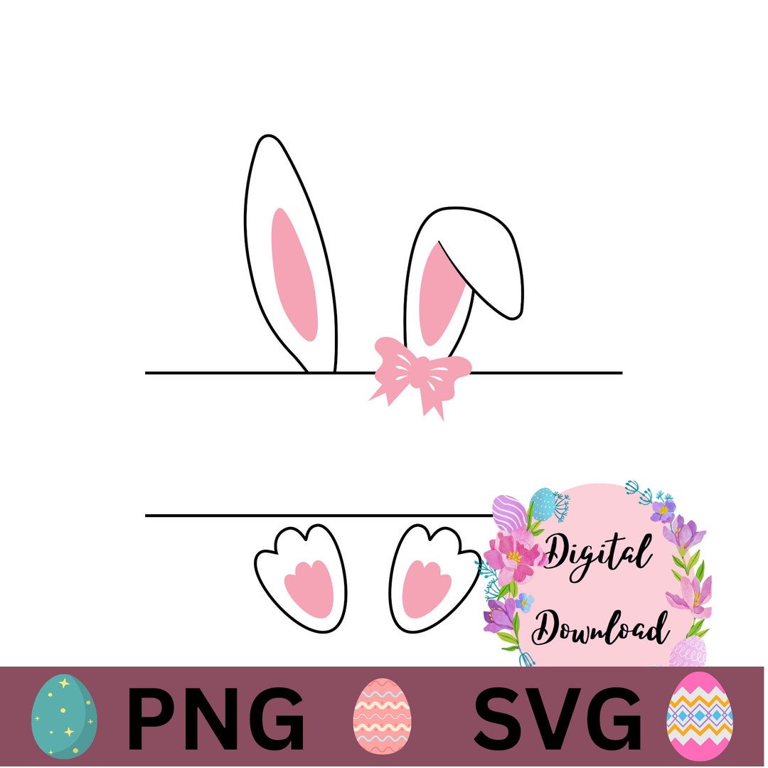 Easter Monogram SVG Easter Name SVG Easter SVG Digital Etsy
