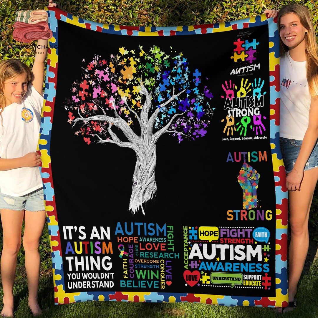 Merchandise Autism Awareness Hooded Blanket