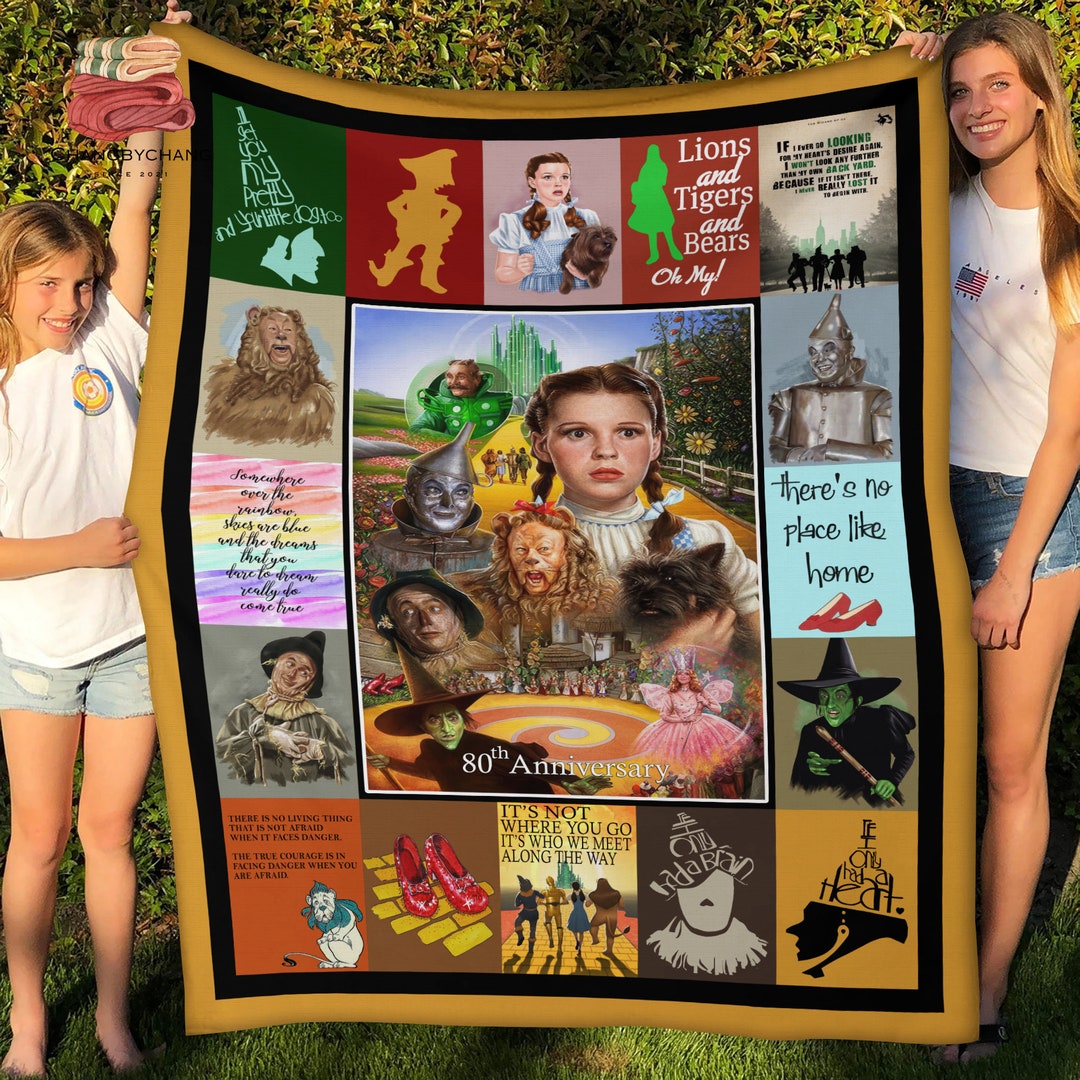 The Wizard of Oz Quotes Fleece Blanket, Premium Sherpa Blanket, the