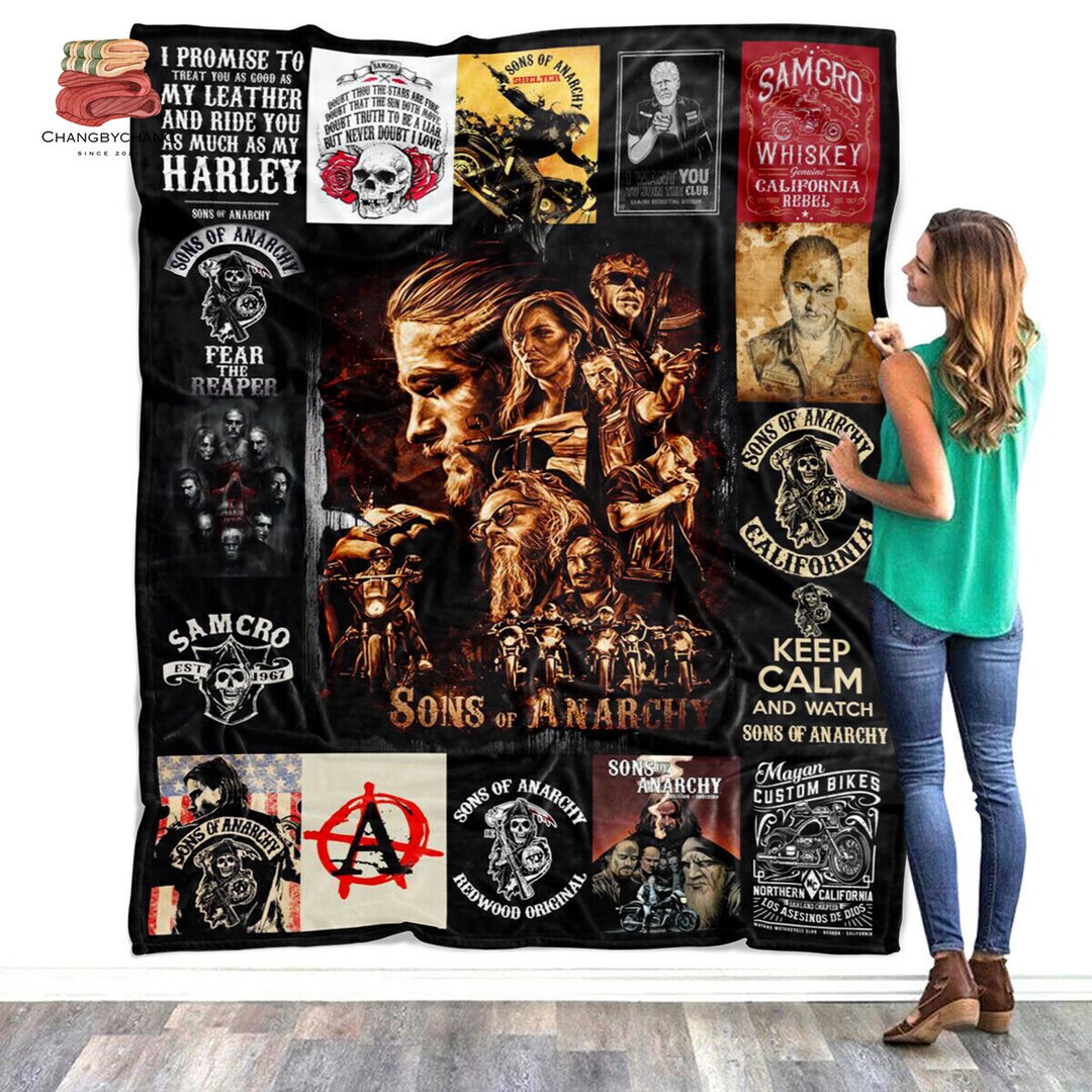Sons of Anarchy TV Series Fleece Blanket, Premium Sherpa Blanket, Sons of Anarchy Blanket, Movie