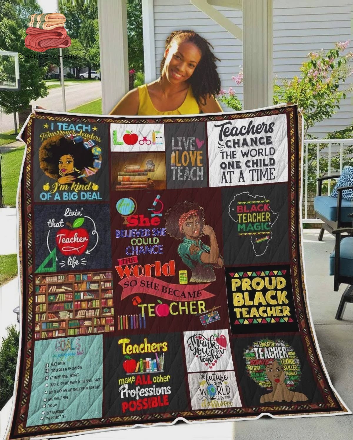 Black Girl Teacher Teachers Change the World One Child at A Time Fleece