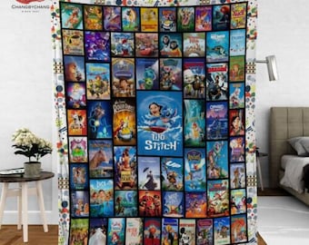 Cartoon Movies Characters Fleece Blanket, Premium Sherpa Blanket, Cartoon TV Series Blanket, Children's TV Series Blanket