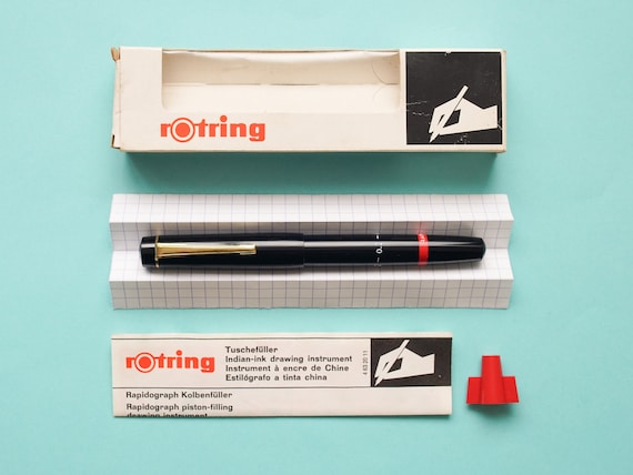 Rotring Rapidograph Tintenkuli Piston Filler Technical Drawing Pen 0.2  Refurbished New Old Stock 