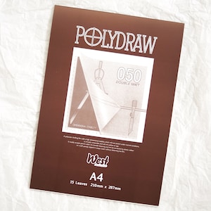 Polydraw Drafting Film A4 Double Matt Polyester Pad 15 Sheets Technical Drawing