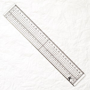 Xcut 30 cm transparante precisieliniaal met metalen snijkantinlegwerk, 5 cm breed