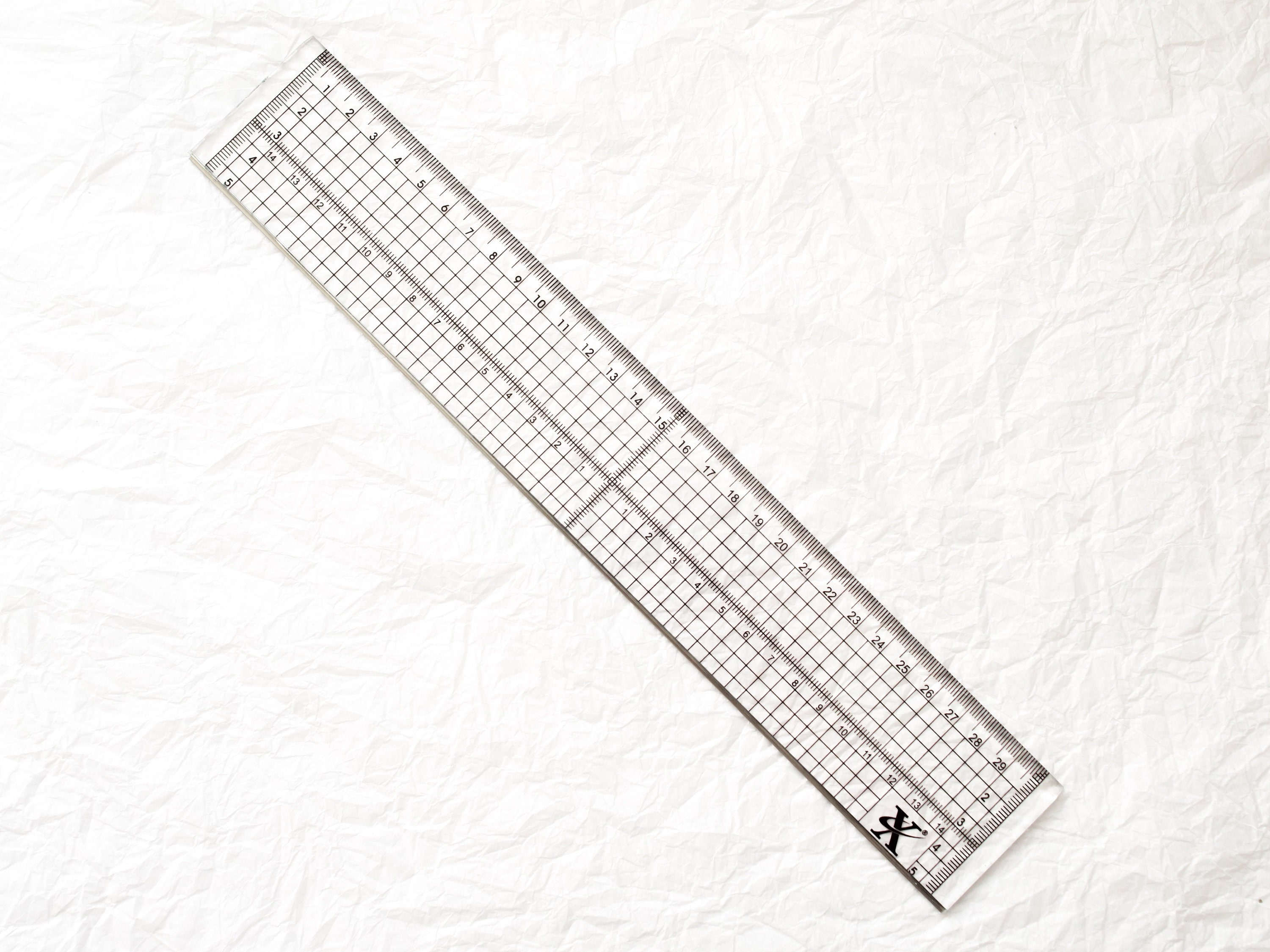 Xcut 30cm Clear Precision Ruler With Metal Cutting Edge