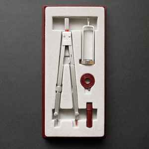 Generalüberholtes Rotring Compass Teleskop-Arm-Set mit Tuschestift-Adapter & Ersatzminen