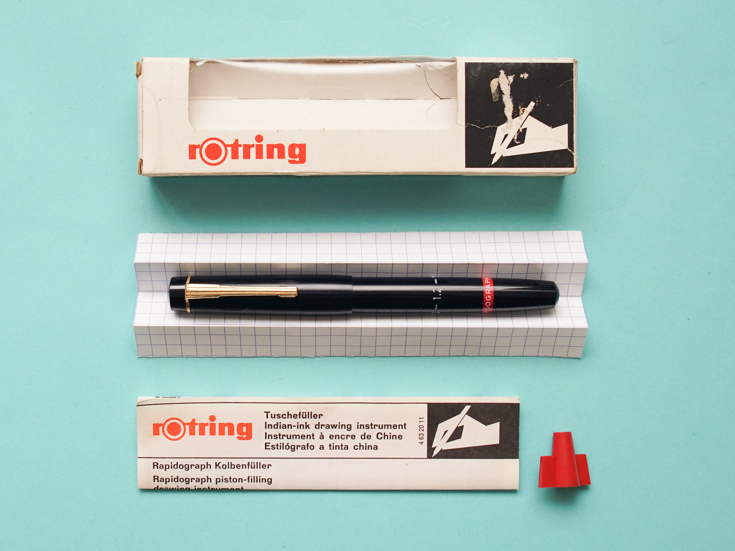  Rotring Rapidograph Pen - 0.1 mm - Black Ink