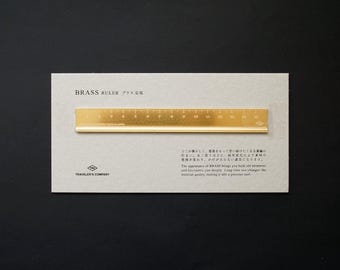 Traveler’s Company Brass Ruler 15cm High Quality Solid Brass TRC Made In Japan