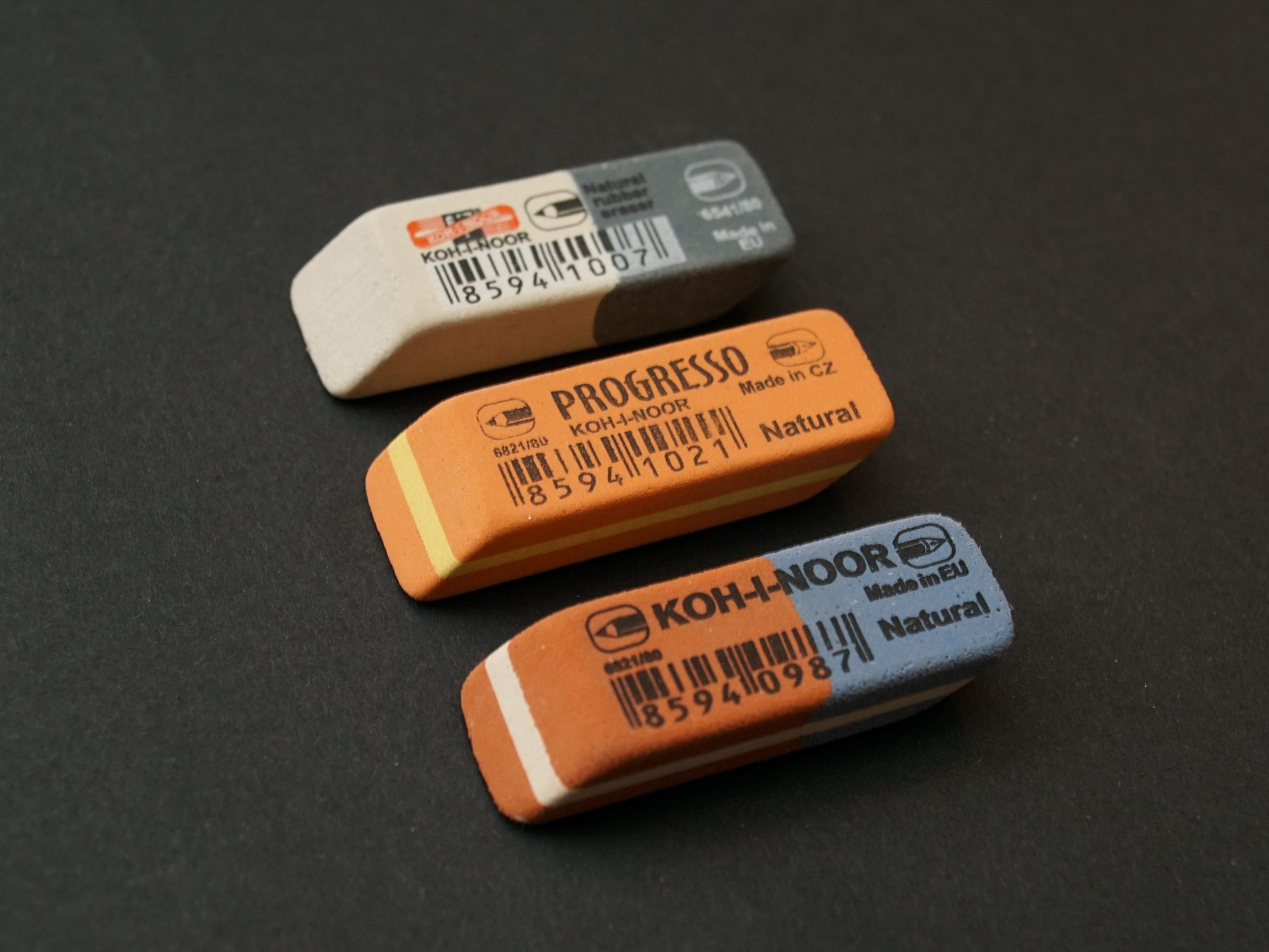 KOH-I-NOOR Small Eraser Set X3 Combined Pencil Ink Rubber