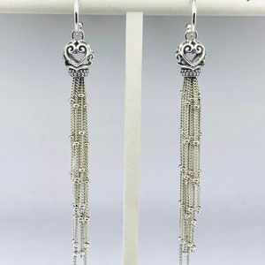 Enchanted Tassel Drop Pandora Earrings Etsy