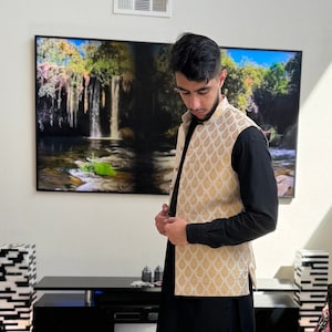Handmade Men&#39;s Afghan Vest - Afghan Embroidered Waskat - Ethnic Inspired Design - Perfect Gift for Him - Afghan Party/Wedding Vest for Men-
