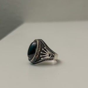 Rustic Handmade Afghan Ring | 925 Silver | Perfect Gift - Vintage Style Men&#39;s Jewelry | Size 11 - Oriental Style Ring