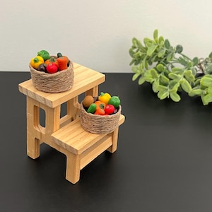 Set of miniature vegetables. Mini veggies. Miniature food for dollhouse